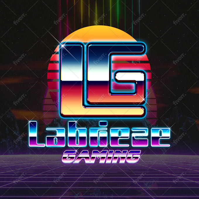 Design retro 80s synthwave 3d logo creations by Adanstudio